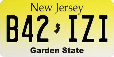 NJ license plate B42IZI