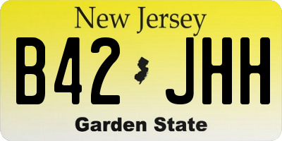 NJ license plate B42JHH
