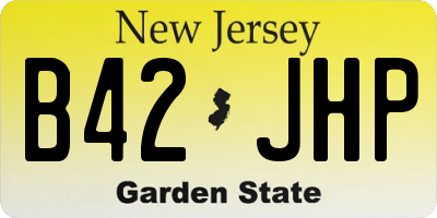NJ license plate B42JHP