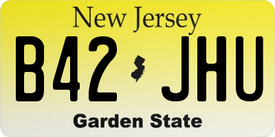 NJ license plate B42JHU