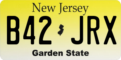 NJ license plate B42JRX