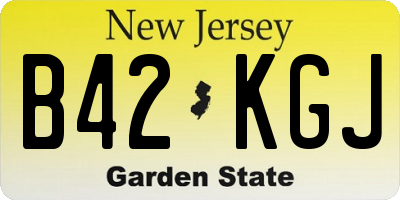 NJ license plate B42KGJ