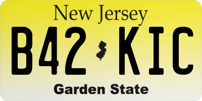 NJ license plate B42KIC