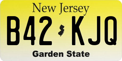 NJ license plate B42KJQ