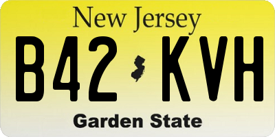 NJ license plate B42KVH