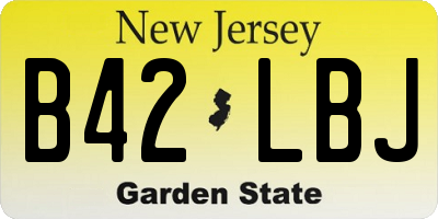 NJ license plate B42LBJ