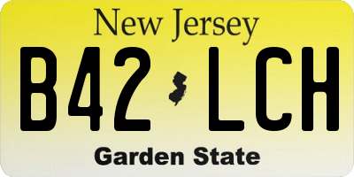 NJ license plate B42LCH