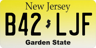 NJ license plate B42LJF