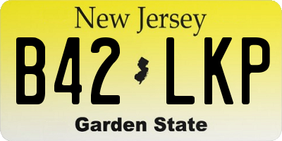 NJ license plate B42LKP