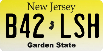 NJ license plate B42LSH