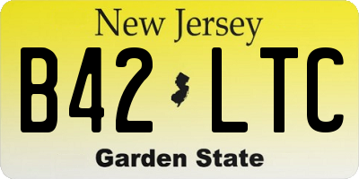NJ license plate B42LTC