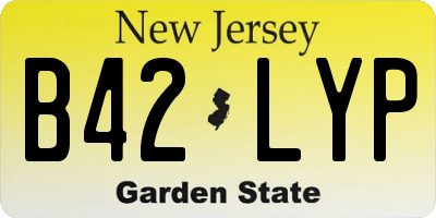NJ license plate B42LYP