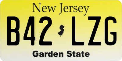 NJ license plate B42LZG