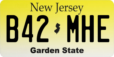NJ license plate B42MHE