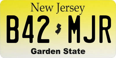 NJ license plate B42MJR