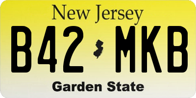 NJ license plate B42MKB
