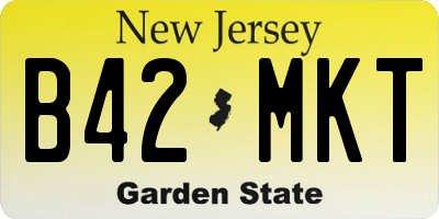 NJ license plate B42MKT