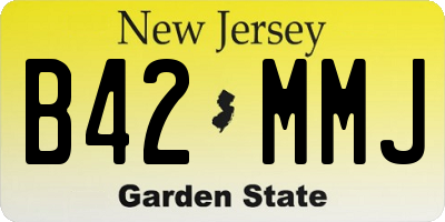 NJ license plate B42MMJ