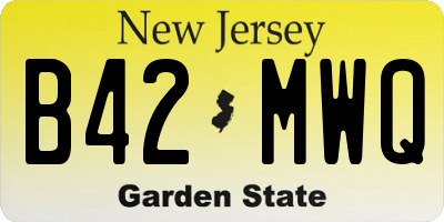 NJ license plate B42MWQ