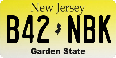 NJ license plate B42NBK