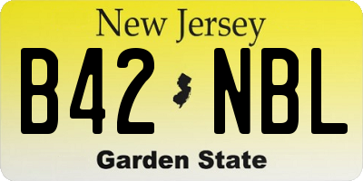 NJ license plate B42NBL
