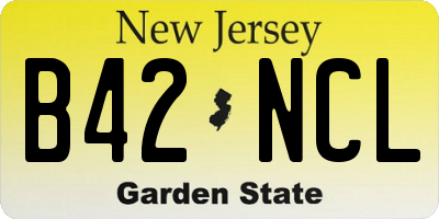 NJ license plate B42NCL