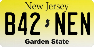 NJ license plate B42NEN