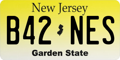 NJ license plate B42NES
