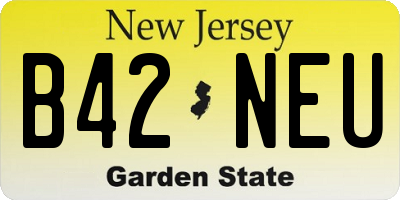 NJ license plate B42NEU