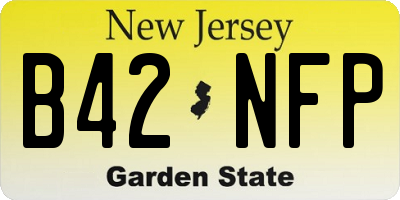 NJ license plate B42NFP