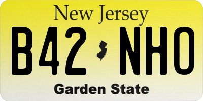 NJ license plate B42NHO