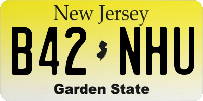 NJ license plate B42NHU