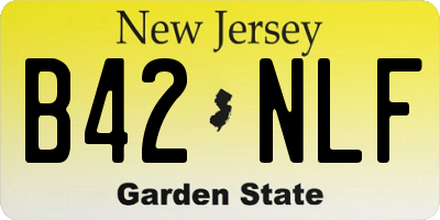 NJ license plate B42NLF