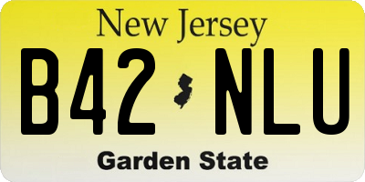 NJ license plate B42NLU