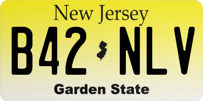 NJ license plate B42NLV