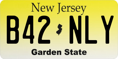 NJ license plate B42NLY