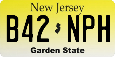 NJ license plate B42NPH