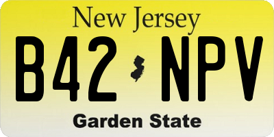 NJ license plate B42NPV