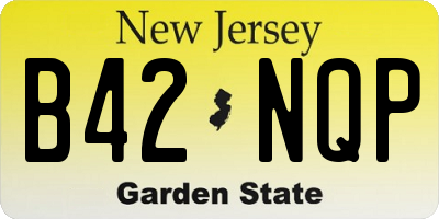 NJ license plate B42NQP