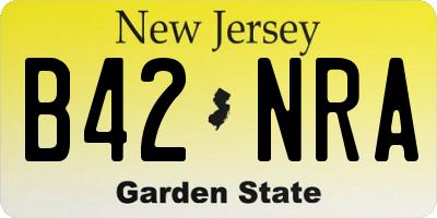 NJ license plate B42NRA