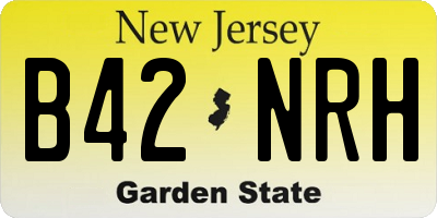 NJ license plate B42NRH