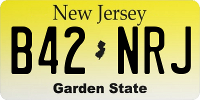 NJ license plate B42NRJ