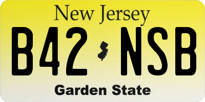 NJ license plate B42NSB