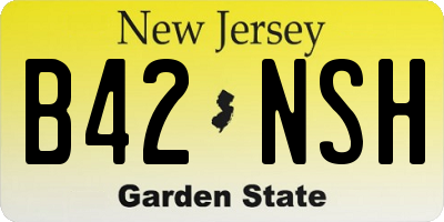 NJ license plate B42NSH