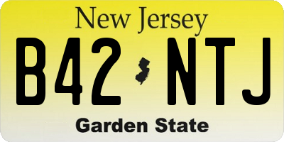 NJ license plate B42NTJ