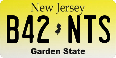 NJ license plate B42NTS