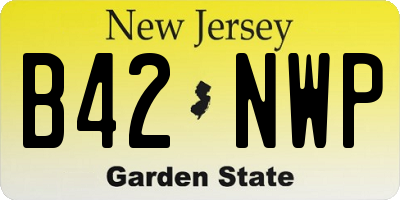 NJ license plate B42NWP