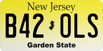 NJ license plate B42OLS