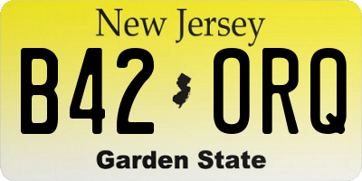 NJ license plate B42ORQ