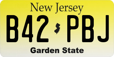 NJ license plate B42PBJ